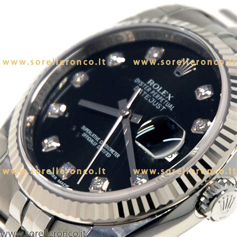 rolex datejust 116234 quadrante nero con diamanti 36mm|rolex datejust 36.